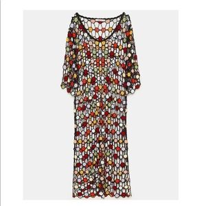 Zara Crochet dress multi color